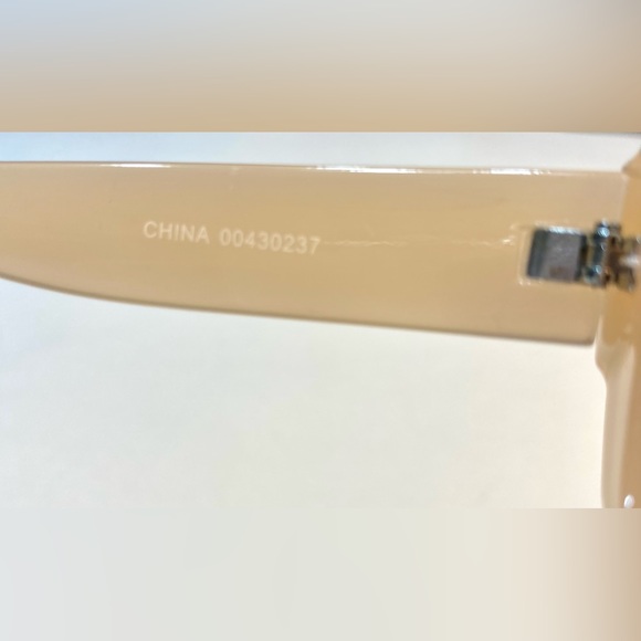 retro square Color sunglasses UV blocking beige brown tint - Picture 12 of 15